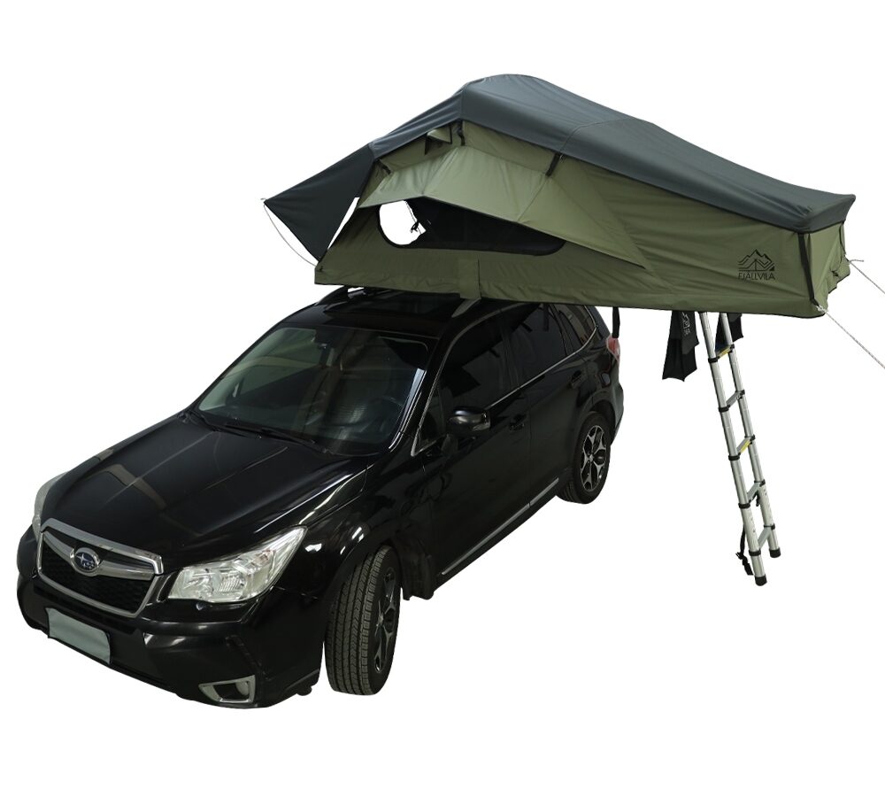 FjallVila-UppLov-daktent-groen-1.jpg FjällVila UppLöv 140L softtop daktent Khaki-Green